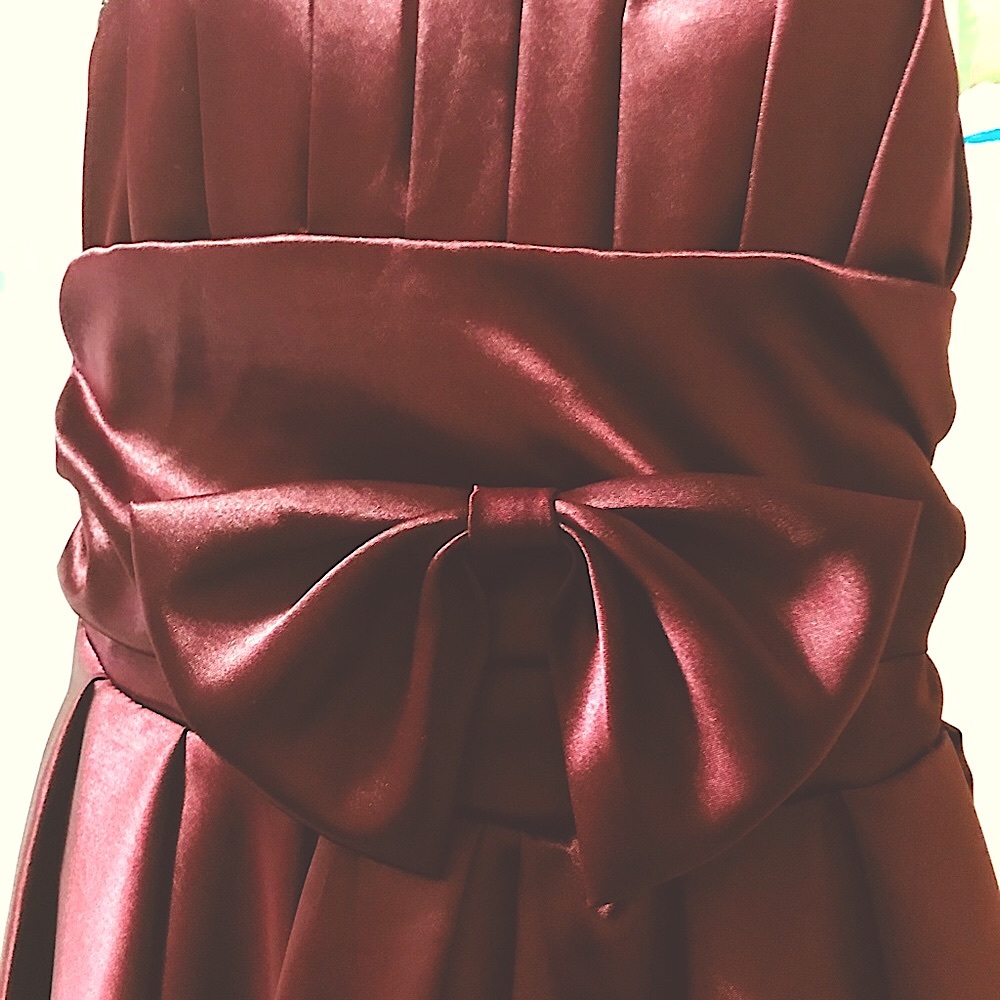Red Satin Party Dress